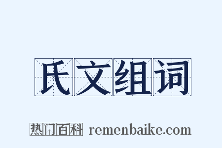 氏文组词是什么意思的图片